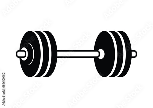 Dumbbell Weightlifting Icon Vector Fitness Gym Strength Symbol