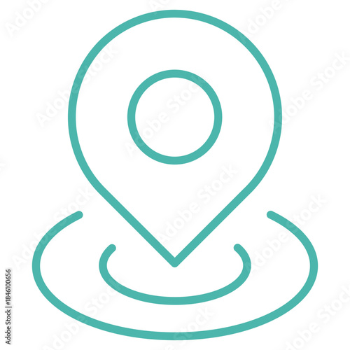 Flat Colored Nearby Icon for Local Device Discovery and Proximity