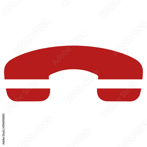Schilderij op canvas Flat Colored Call End Icon for Hanging Up and Rejecting Phone Calls