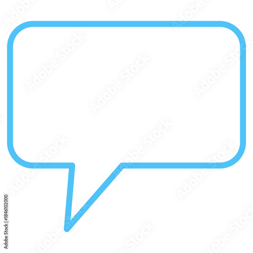 Flat Colored Comment Icon for Feedback and Social Review