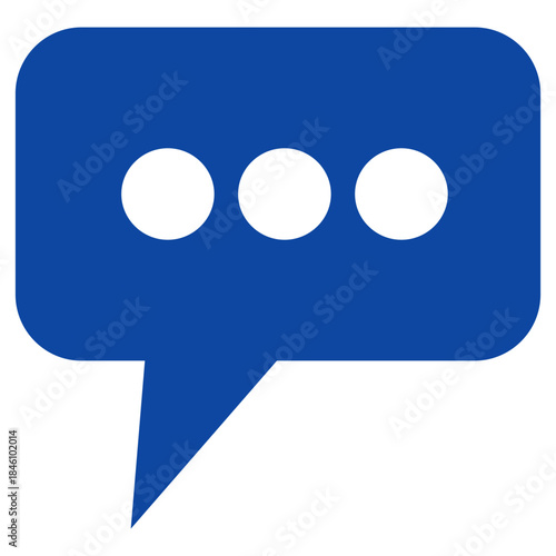 Flat Colored Chat Icon for Communication and Messaging