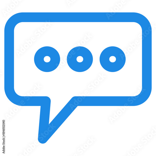 Flat Colored Chat Icon for Communication and Messaging
