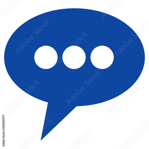 Flat Colored Chat Icon for Communication and Messaging