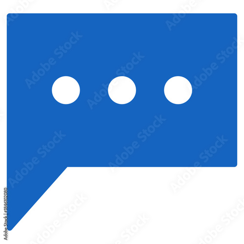 Flat Colored Chat Icon for Communication and Messaging