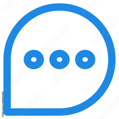 Flat Colored Chat Icon for Communication and Messaging
