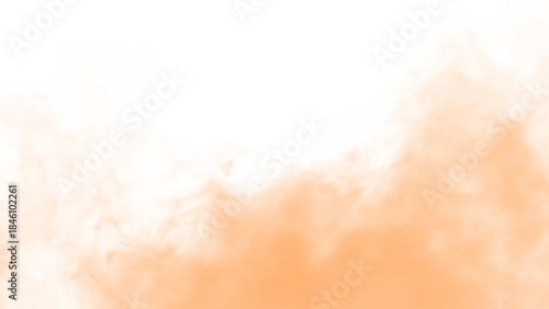 Flying dust cloud from car on transparent background. sand storm, clusters of powder. Sandy particles create realistic dirt explosion effect with brown powder dispersing through air