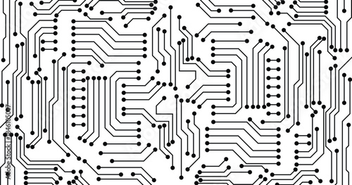Abstract digital background with technology circuit board texture. Communication and engineering concept. Vector illustration