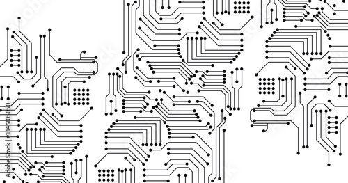 Vector circuit board and security log communication concept for technology background