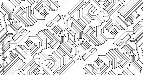 Circuit technology background with hi-tech digital data connection system and computer electronic design. Vector eps 10