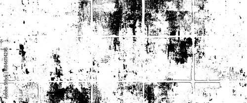 Vector style old black and white vintage distress background.