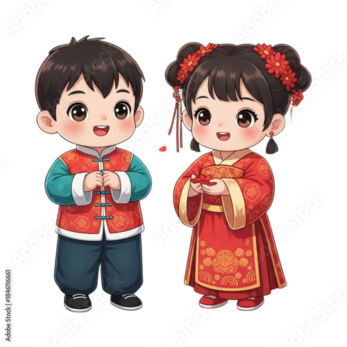 chinese girl and boy