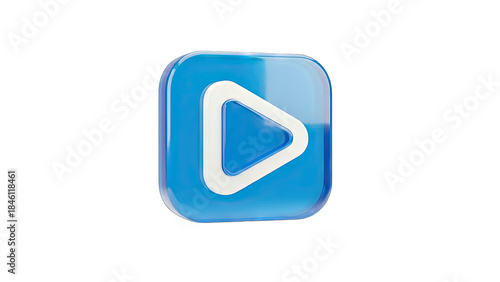 Free Download 3D Play Button Icon on White Background - GFXLoad