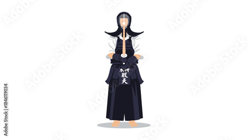Traditional Japanese Martial Arts Practitioner in Cultural Attire