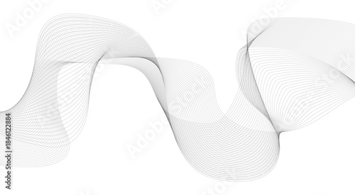 Abstract wave element for design. Digital frequency track equalizer. Stylized line art background. Vector illustration. Wave with lines created using blend tool.
