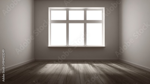 order. A minimalist empty room with neutral tones, highlighting architectural...