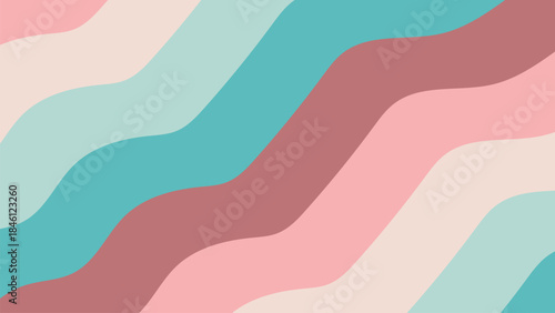 Abstract Colorful Flowing Wave Gradient Background Vector. Modern abstract background vector featuring smooth flowing wave shapes and layered gradient colors.