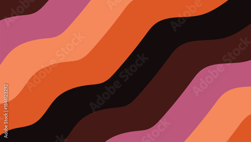 Abstract Colorful Flowing Wave Gradient Background Vector. Modern abstract background vector featuring smooth flowing wave shapes and layered gradient colors.