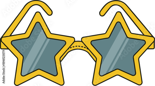 Fun Star Shaped Sunglasses - Festive Accessory for Parties and Christmas Celebrations