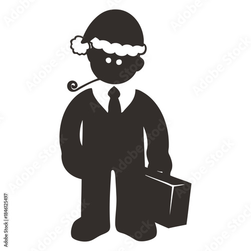 Christmas Businessman Icon