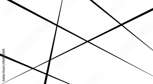 Abstract white background with random black lines, abstract background with lines. Dynamic shapes composition with lines.