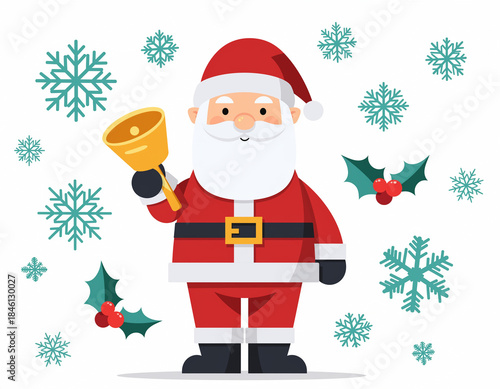 santa claus with christmas tree