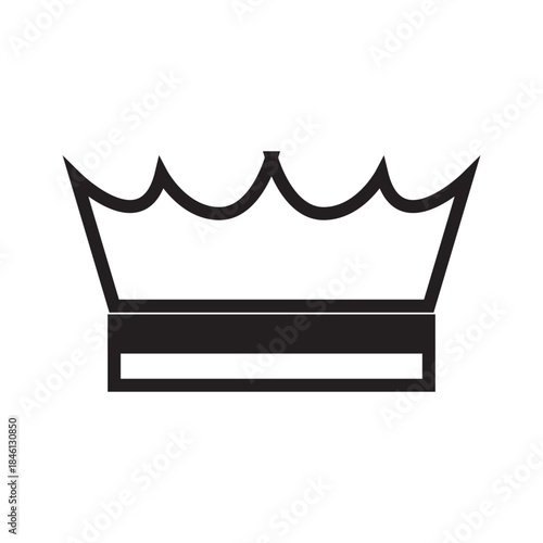 Highly stylized crown icon worn by monarchs as a symbol of their power, authority, dignity, and legitimacy. Adorned with jewels, pearls, and enamel, related to royalty, achievement, superior quality