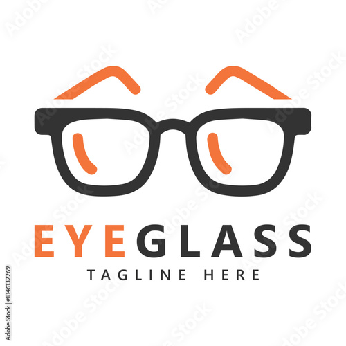 Eye glasses logo design icon vector template