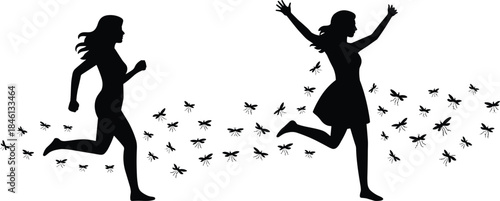 silhouette of a dancing girl