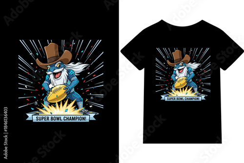 Super Bowl Champion- t-shirt design, quotes, typography, mug, poster design, quote.