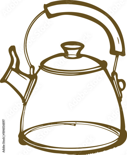 Classic stovetop kettle outline