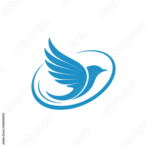 Abstract Bird Logo Vector Template Design
