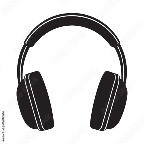 headphones on white background
