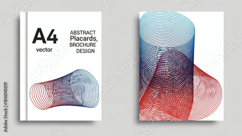Abstract lines vector minimal modern brochure design, cover template, geometric halftone gradient. For Banners, Placards, Posters, Flyers. Beautiful and special, pattern texture.