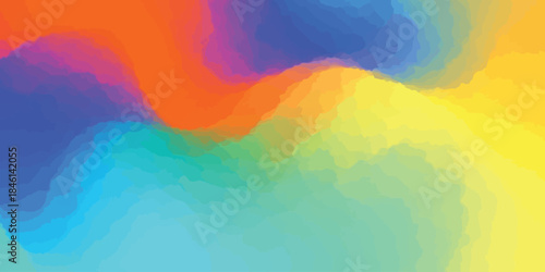 Vibrant abstract liquid gradient background with stepped color transitions and dynamic wave pattern vector illustration