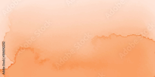 Peach orange gradient watercolor vector background texture Abstract wash ink splash design