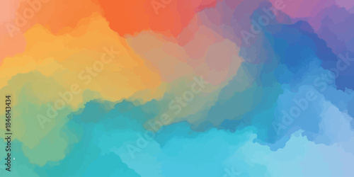Vibrant Abstract Gradient Background Vector Wallpaper with Blended Colors spanning Orange Yellow Green and Blue Hues