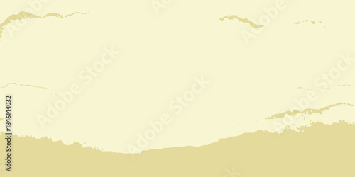 Abstract vector background with rough edges in pale yellow and olive green grunge style