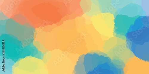 Soft organic abstract background vector with vibrant colors orange yellow blue teal gradient fluid shapes modern texture wallpaper