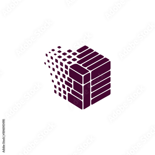 Modern Tiles Logo Design Vector Template