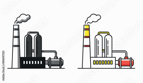 Comparison of old and new industrial factory systems