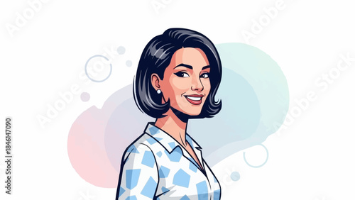 girl with headphones listening music