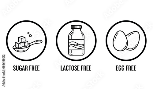 Food allergy warning labels and symbols