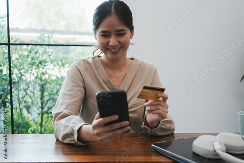 Overjoyed businesswoman happy for successful work.