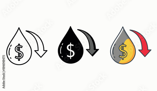 Oil price transformation and financial impact illustration