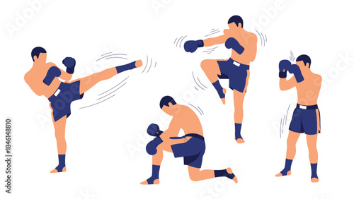 Fitness Enthusiasts Performing Various High Intensity Workout Exercises