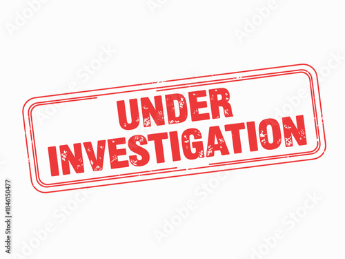 Under investigation rubber stamp logo