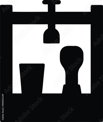 irish pub beer line art vector illustration on transparent background
