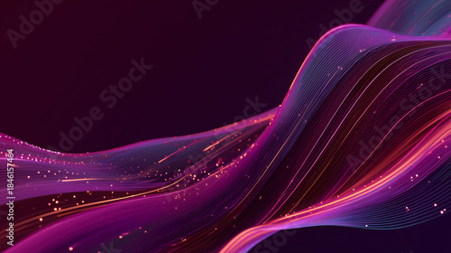 Abstract flowing light waves futuristic background