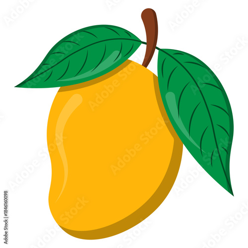 Delicious Tropical Mango Fruit Illustration