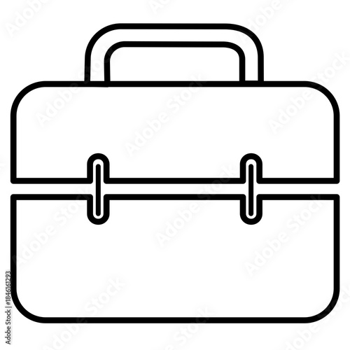 Fotografia black briefcase icon